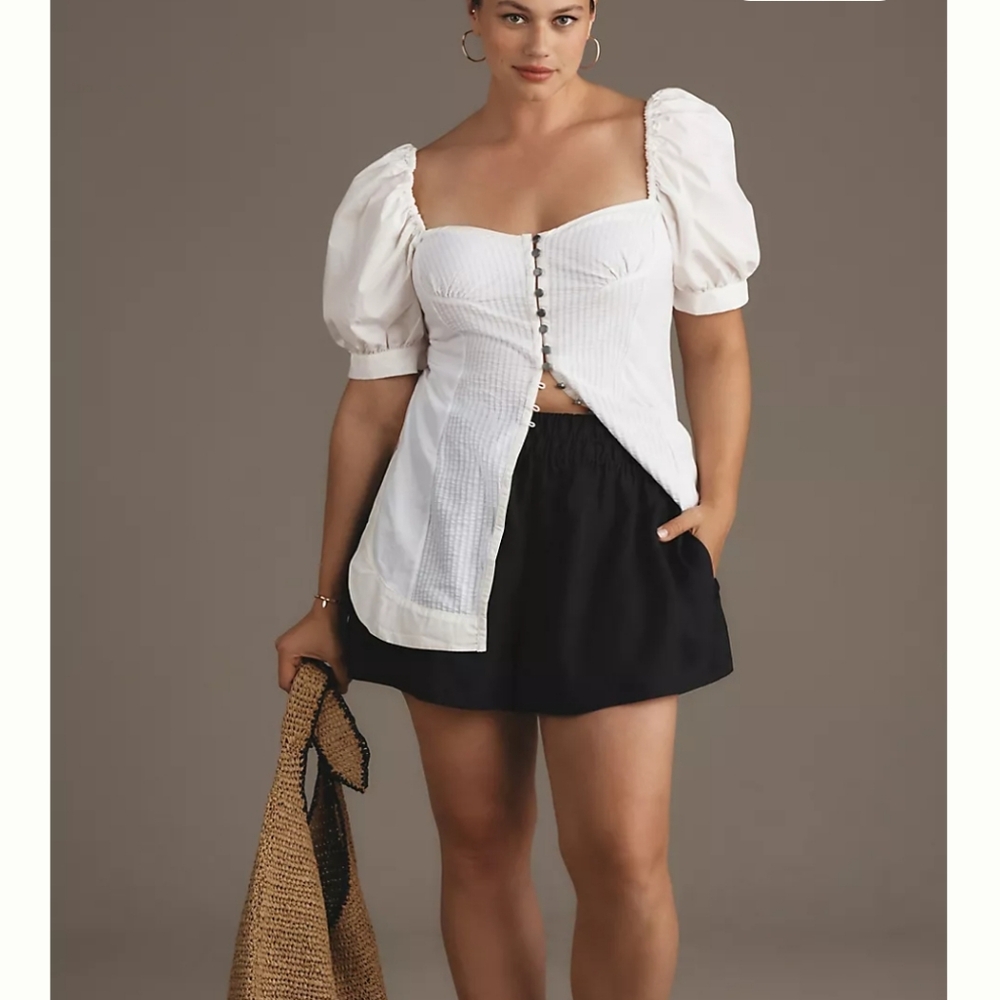 NWT Maeve Puff Sleeve Sweetheart Top XL